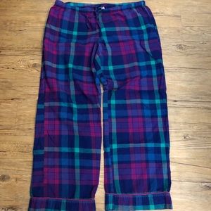 Gillian & O’Malley pink/purple plaid flannel pant
